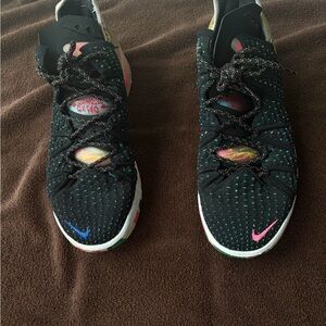 LeBron 16s - Black and Multicolor Nike Athletic Shoes